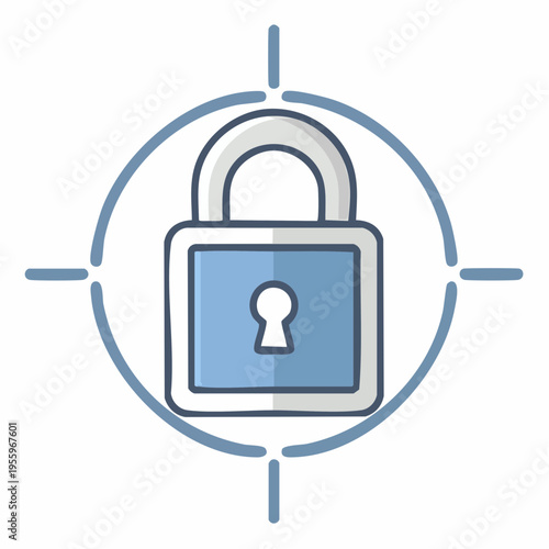 南京錠のアイコン 情報セキュリティとプライバシー保護