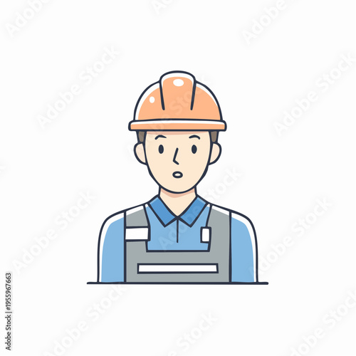 検査に悩む男性工場作業員のアイコン 製造業の品質不良やエラー