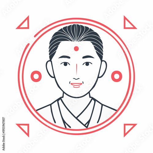 決意に満ちた顔のアイコン やる気やモチベーションの表情