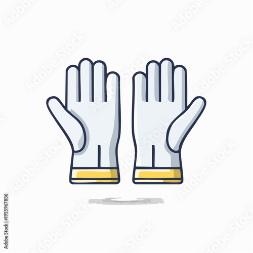 保護用の安全手袋アイコン 建設現場や工場の安全装備