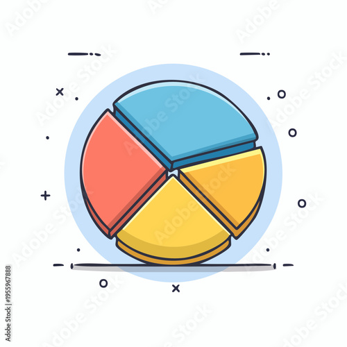 円グラフのアイコン データ分析やマーケティング統計