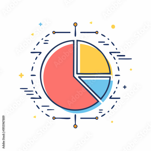円グラフのアイコン データ分析やマーケティング統計
