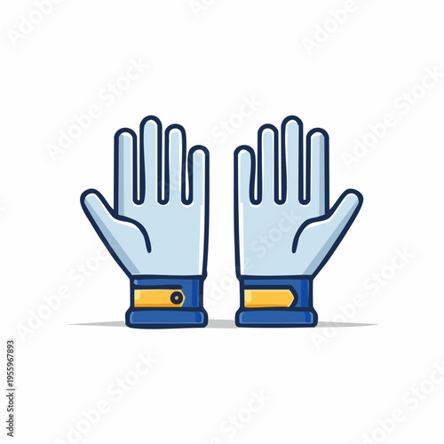 保護用の安全手袋アイコン 建設現場や工場の安全装備