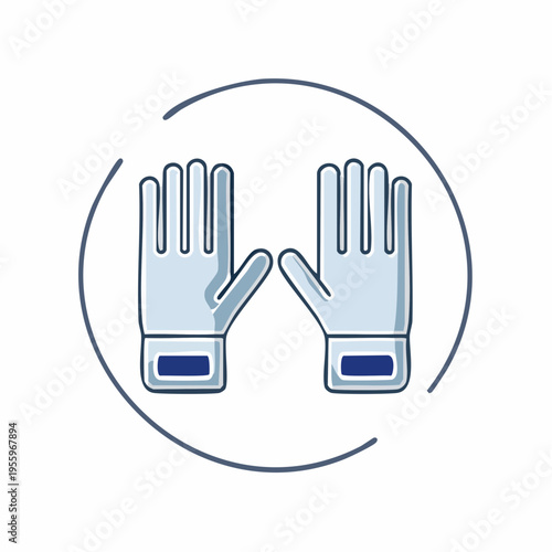 保護用の安全手袋アイコン 建設現場や工場の安全装備