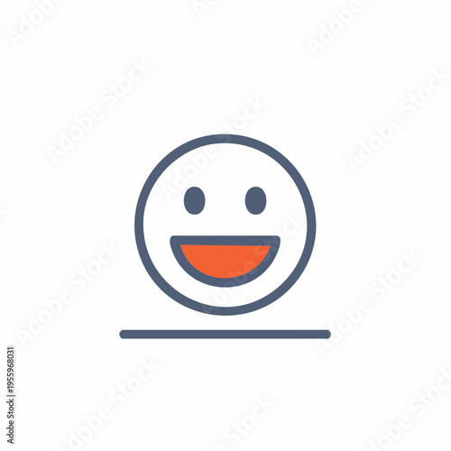 笑顔のアイコン 幸福感や満足度の高い表情