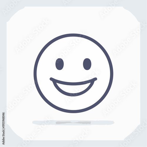 笑顔のアイコン 幸福感や満足度の高い表情