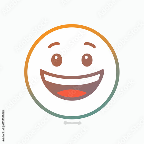 笑顔のアイコン 幸福感や満足度の高い表情