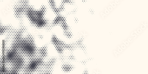 Hexagon Shapes Vector Abstract Geometric Technology Retrowave Sci-Fi Texture Isolated on Light Background. Halftone Hex Retro Simple Pattern. Eps10