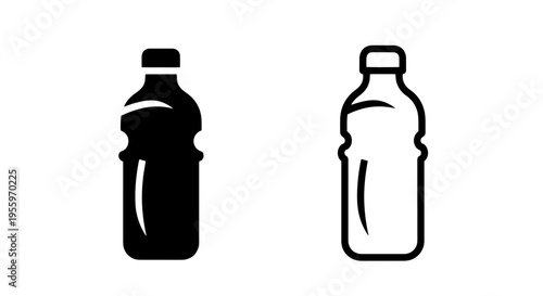 Hydration drink bottle icon symbol for water and beverages vector art