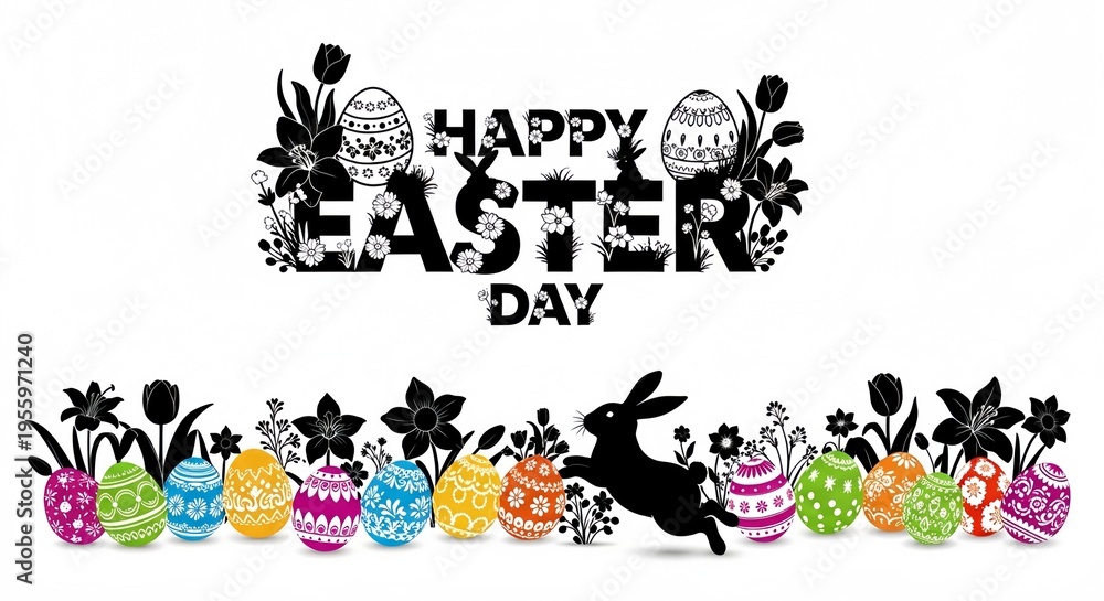 Fototapeta premium Happy Easter Day With Bunny