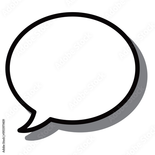 マンガ風の楕円形吹き出し