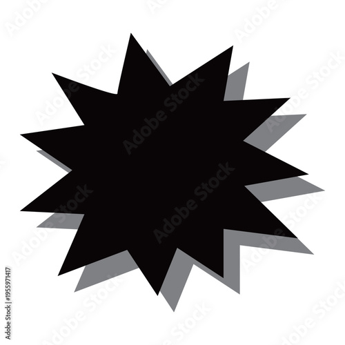 インパクト抜群の黒いギザギザ吹き出し