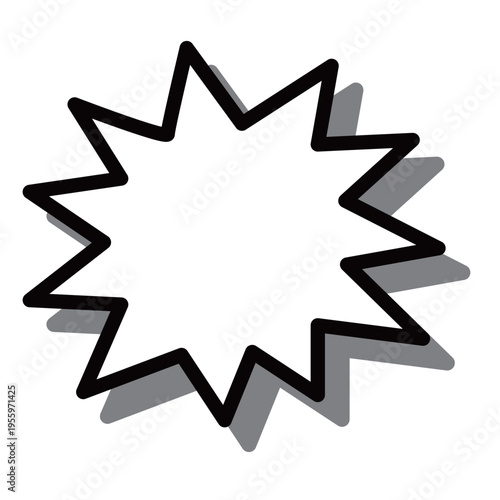 鋭いギザギザの爆発吹き出し