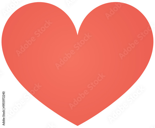 symmetrical red heart icon ...