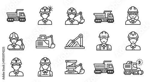 Construction workers with safety gear.