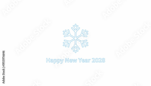 Happy New Year 2023 Snowflake Greeting Card