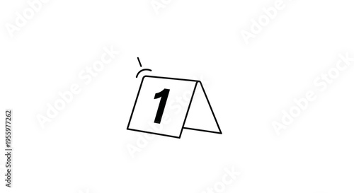 Crime Scene Marker Number 1, Evidence Marker, Forensic Investigation Symbol