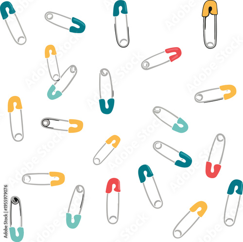 paper clips on white background