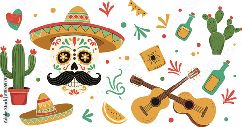 Flat cinco de mayo background