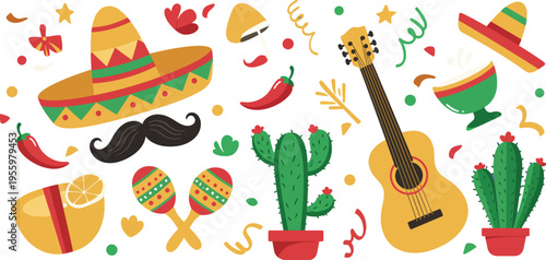 Flat cinco de mayo background