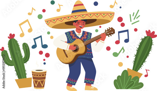 Flat cinco de mayo background