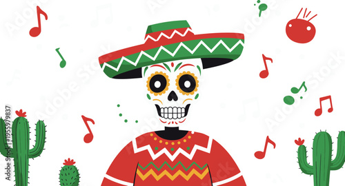 Flat cinco de mayo background