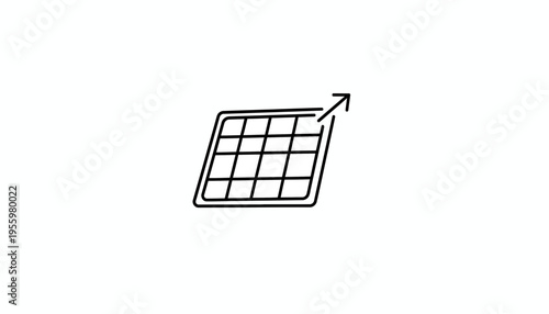 Solar Panel Efficiency Increase Concept Icon
