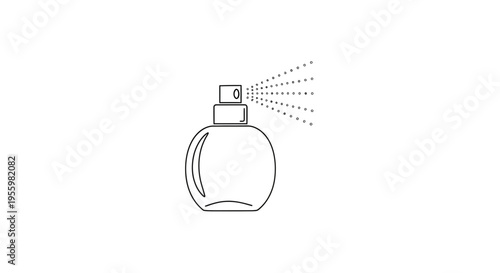 Perfume Spray Bottle Icon Vector Illustration