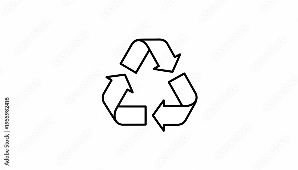 Obraz premium Recycle Symbol Icon Outline