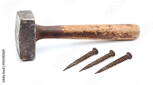 hammer on white background