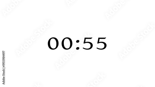 Minimalist digital sixty second counter
