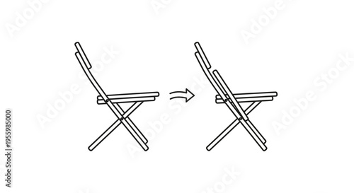 Folding Chair Transformation: From Open to Folded Position