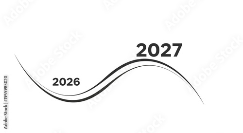 Future Growth Curve 2026-2027: Upward Trend, Progress, and Forecasting Concept