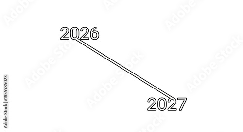 Future Projection: Downward Trend from 2026 to 2027, Economic Decline Concept