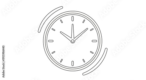 Clock Icon with Motion Blur Effect - Time Concept