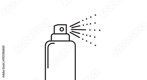 Aerosol Spray Can Icon with Fine Mist Spraying Out
