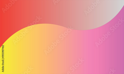 described features an abstract color gradient characterized by a smooth transition between two distinct color sections. In the bottom-left corner, the gradient shifts from a vibrant red to a warm yell
