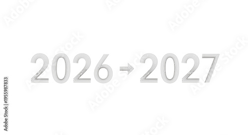 2026-2027 Year Transition, Future Planning, New Beginning, Countdown, Time Passing