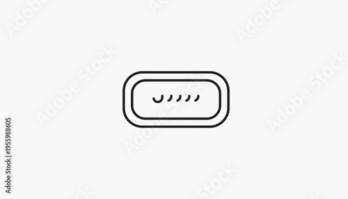 USB-C Port Icon, Modern Technology Connector Symbol, Vector Illustration