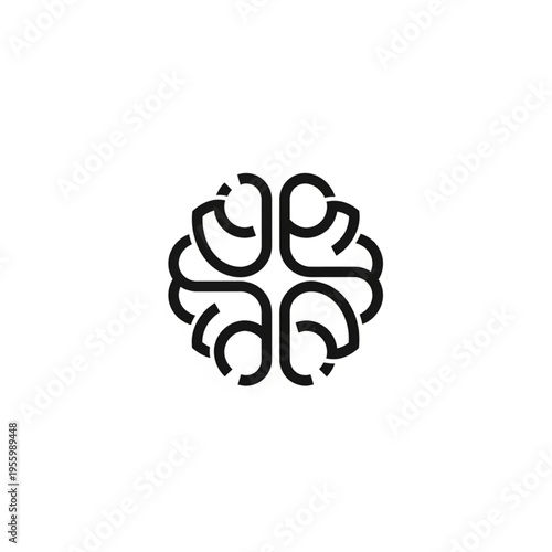 Abstract Brain Design - A Symbol of Intelligence and Innovation.