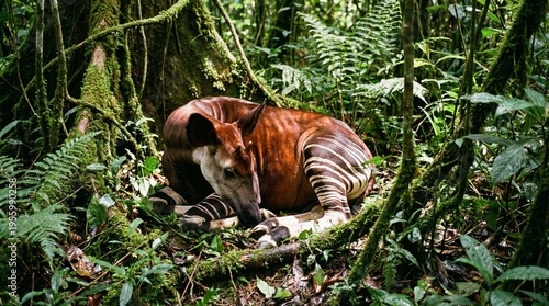 Plakat Okapi in a forest
