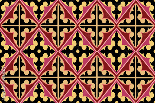 seamless geometric pattern.damask pattern. Ethnic south western decor style. Boho geometric ornament. Design for carpet. Vector seamless pattern. Art ornament print. Illustration. Cover. Wallpaper.rug