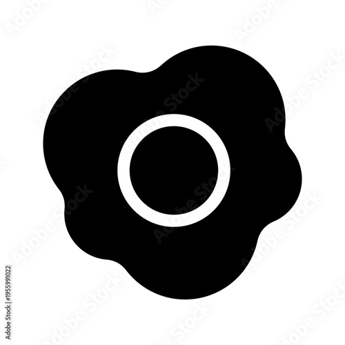 Fried Egg Icon Vector Symbol Design Illustration