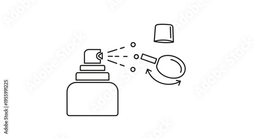 Perfume Bottle Spraying Fragrance Mist, Vintage Atomizer with Bulb