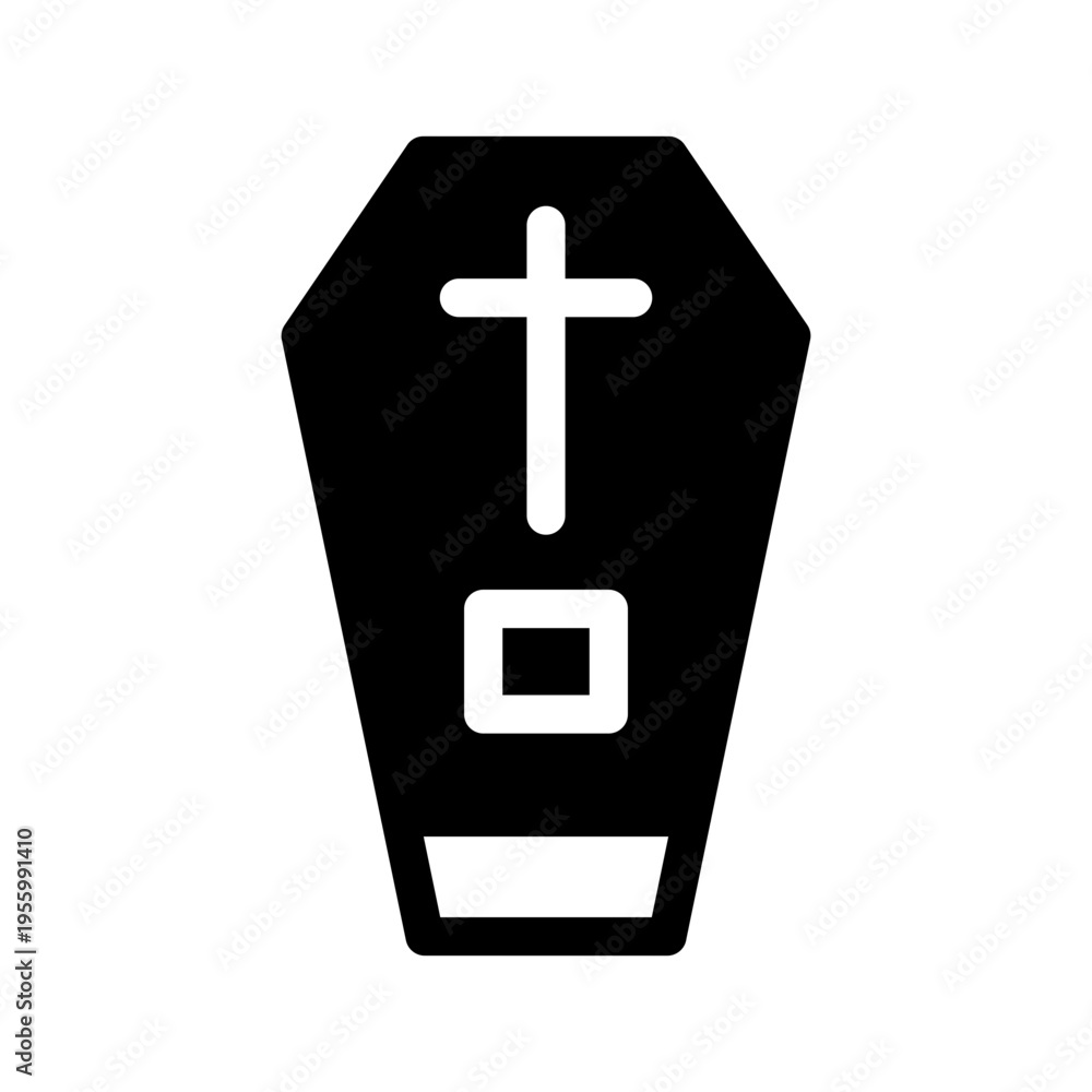 Obraz premium Coffin Icon Vector Symbol Design Illustration