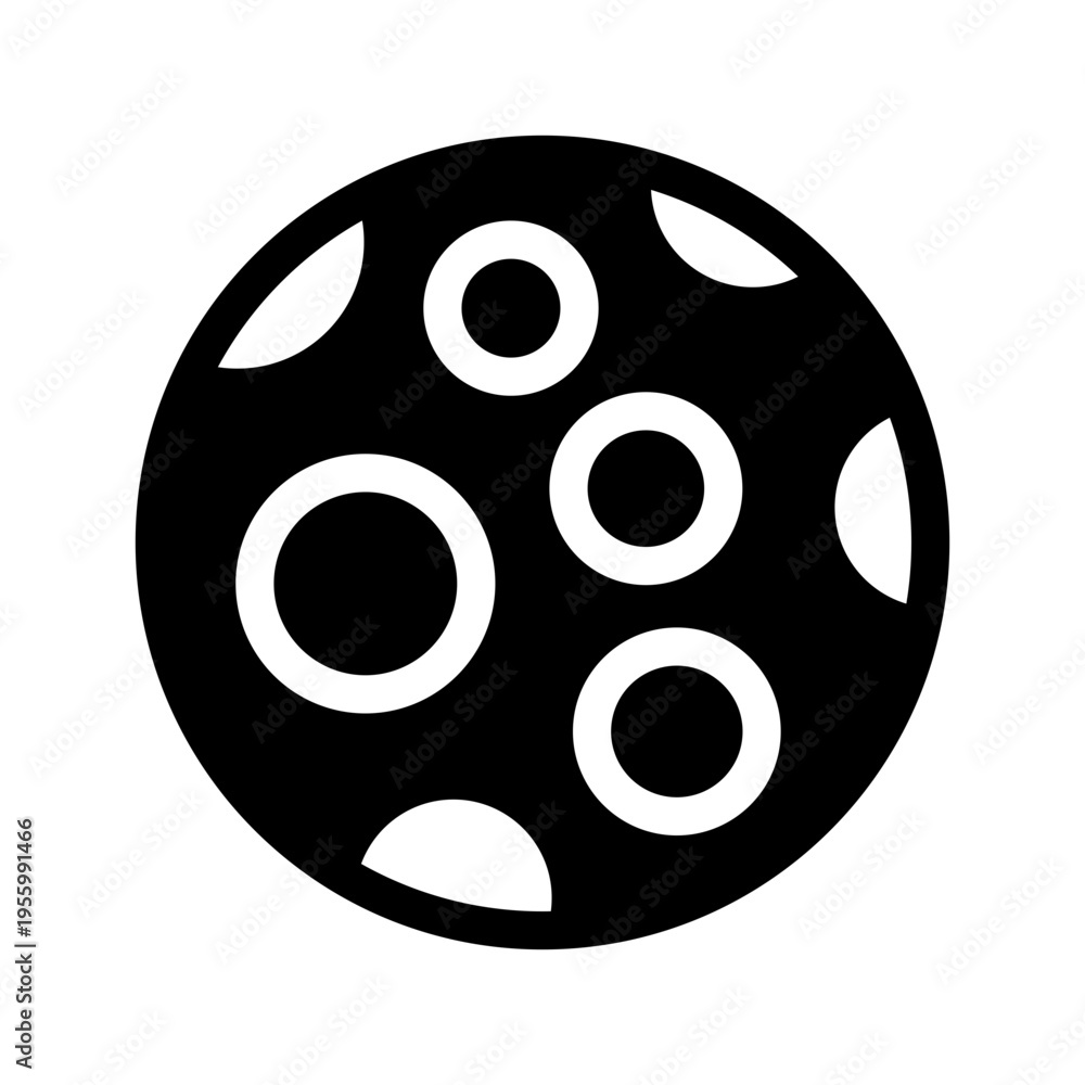 Obraz premium Moon Icon Vector Symbol Design Illustration