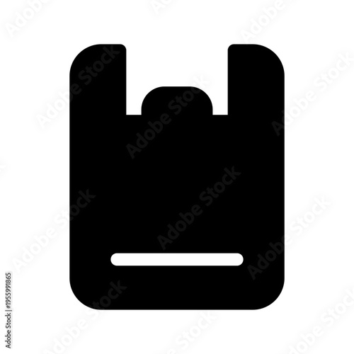Recycled Plastic Bag Icon Vector Symbol Design Illustration