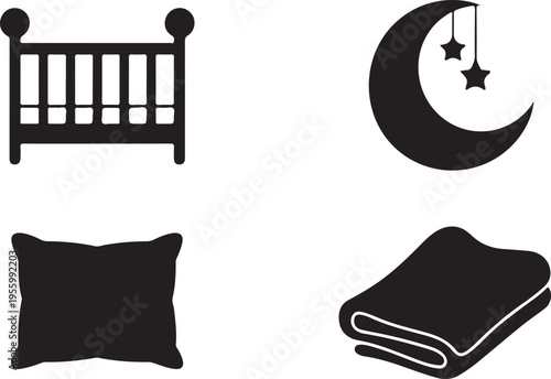 Minimalist black of bed chair clock and smartphone