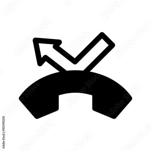 Miss Call Icon Vector Symbol Design Illustration