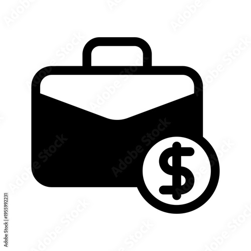 Briefcase Icon Vector Symbol Design Illustration
